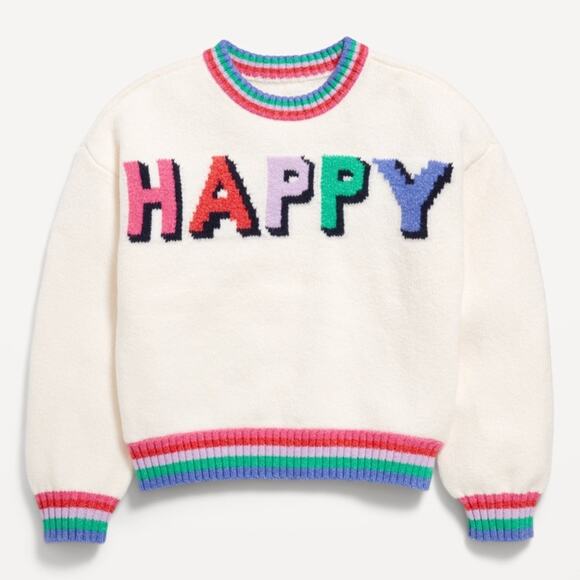 Old Navy Happy SoSoft Crew Neck Graphic Sweater - Picture 2 of 11